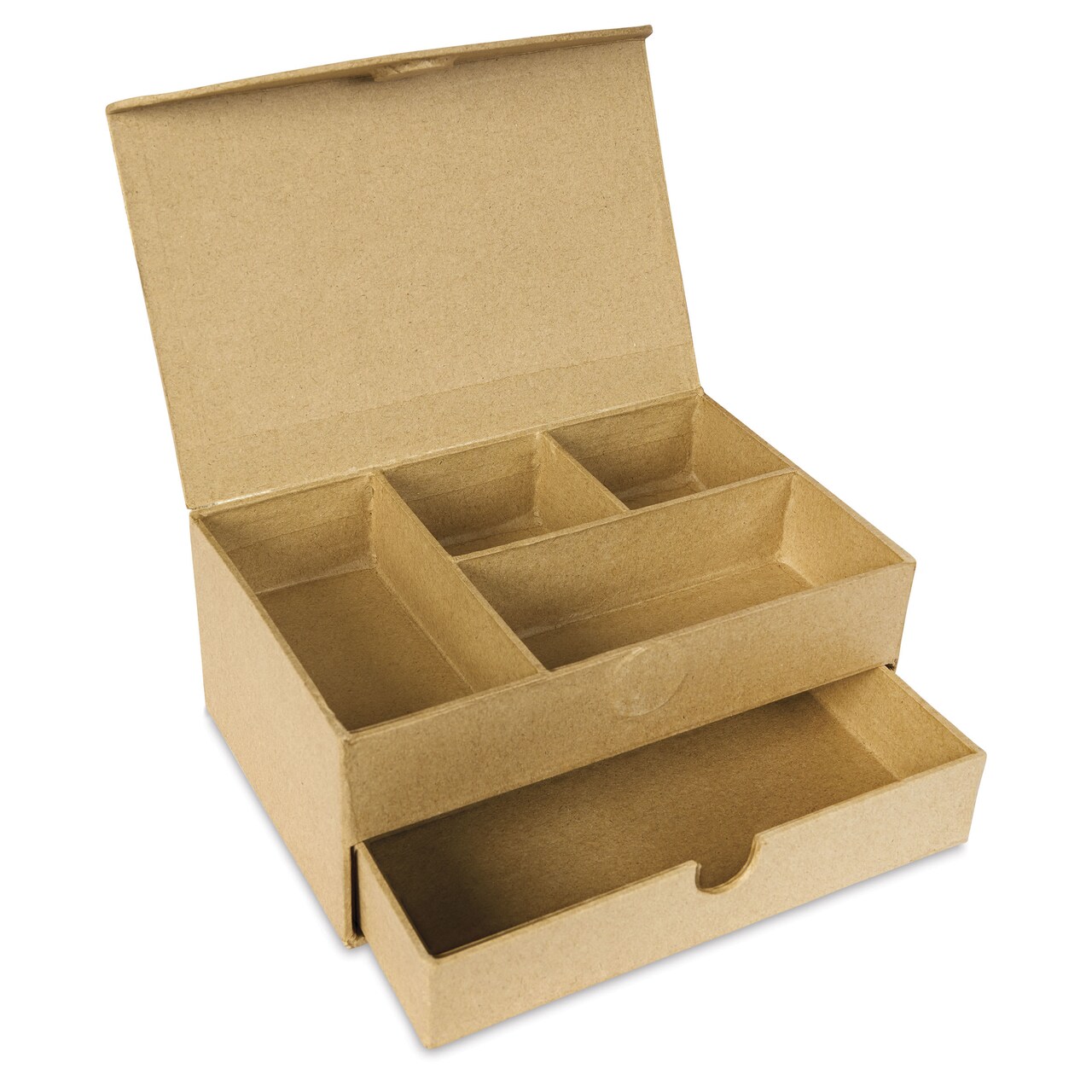 DecoPatch Paper Mache Jewelry Box w/ Drawer - 4.3" x 3.5" x 3.15"